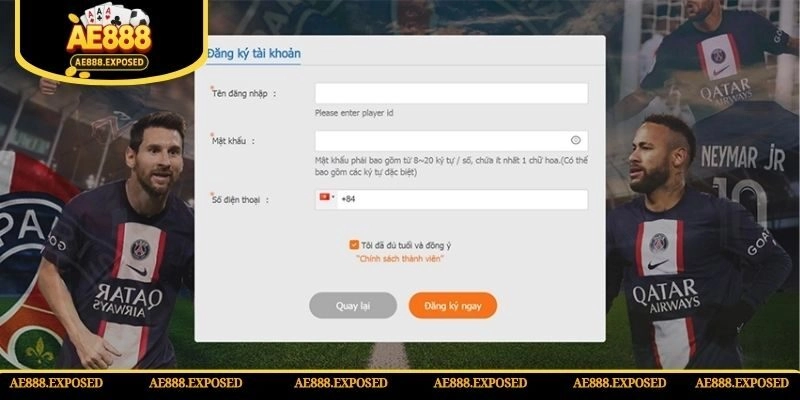 Tạo account AE888 trên điện thoại siêu đơn giản cho người dùng